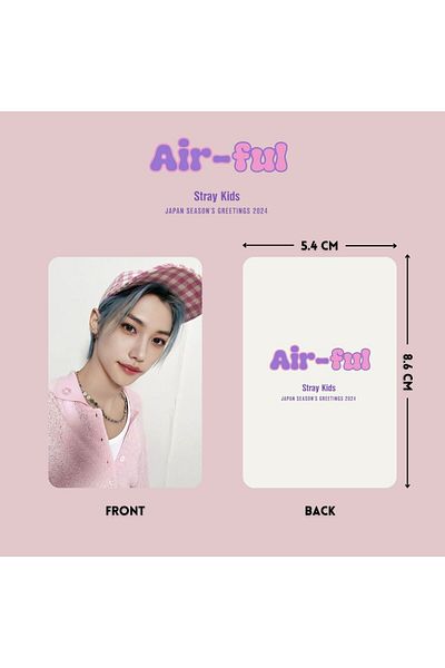 Kpop Dünyasi STRAY KIDS '' Japan 2024 Season's Greetings AIR-FUL '' Photocards Set