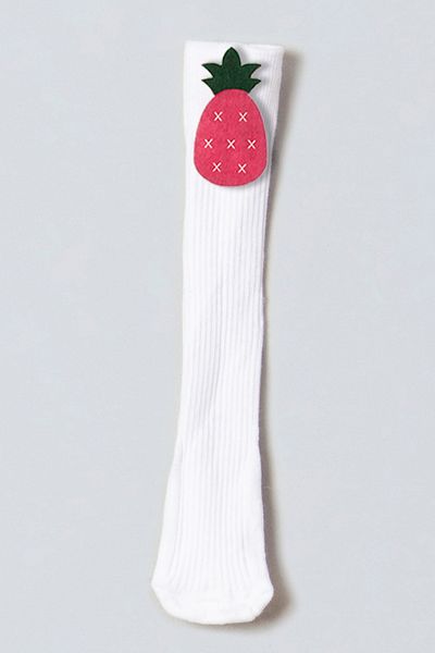 ADABEBEK Pink Pineapple Felted Baby Girl Knee Socks