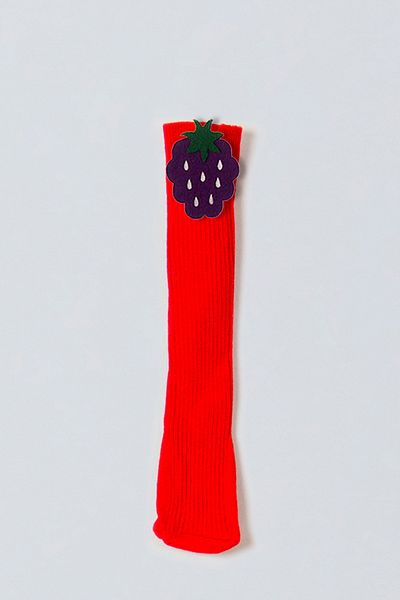 ADABEBEK Blackberry Felted Baby Girl Knee Socks