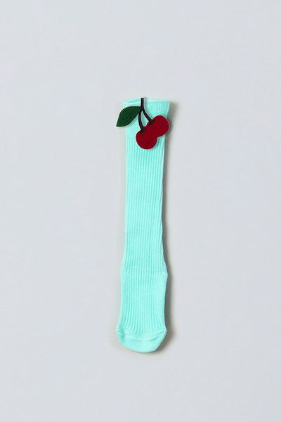 ADABEBEK Cherry Felted Baby Knee Socks