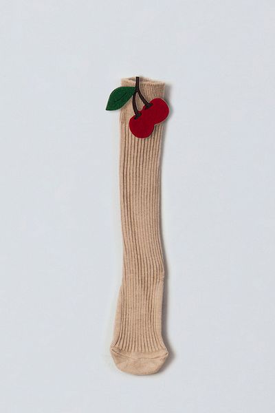 ADABEBEK Cherry Felted Baby Knee Socks