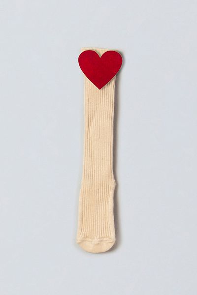 ADABEBEK Red Heart Felted Baby Knee Socks