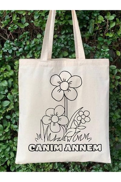 Cemira Mother's Day, Floral Mother's Gift Painting Bag Tote Bag, Cloth Bag