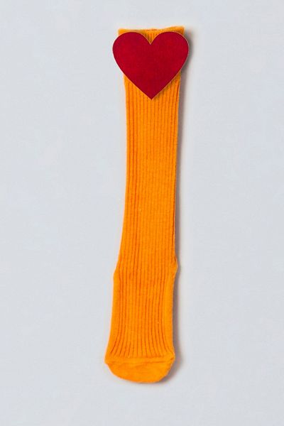ADABEBEK Red Heart Felted Baby Knee Socks
