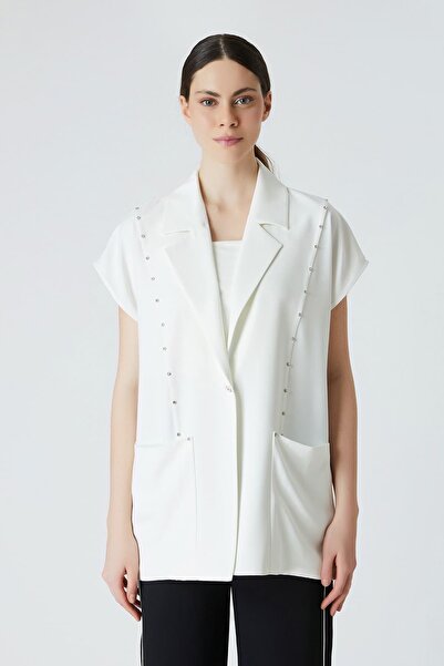 FEVER Taş detaylı cepli yelek