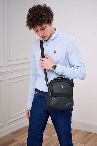 U.S. Polo Assn. Baza. Polo Assn. 24499 Geantă de mână cu curea de umăr neagră