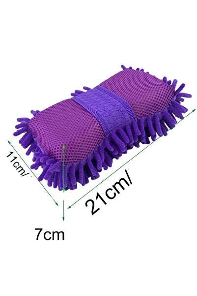 Duffa Püsküllü Mikrofiber Araba Köpürtme Süngeri Araç Yıkama Ve Temizlik Sünger Çizik Önleyen Sünger Büyük
