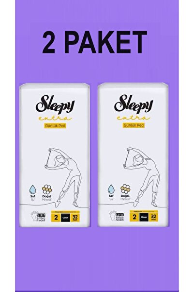 Sleepy Extra Günlük (Boy 2) Süper Normal Ped 32 li 2 Paket 64 ADET