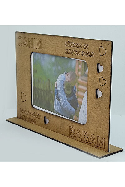 Kara Bilişim Davetiye CANIM BABAM FOTOĞRAF ÇERÇEVESİ MDF KESİM AHŞAP GÖRÜNÜM ...