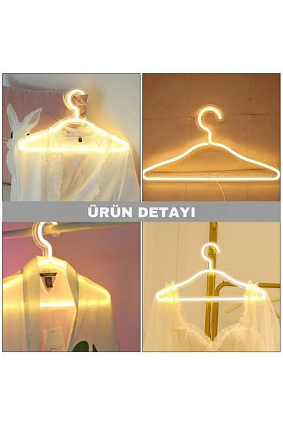 SZ MASTER Lighted Clothes Rack Colorful Neon Night Hangers Home Party Wedding Decoration Clothing Store Lighted Hanger