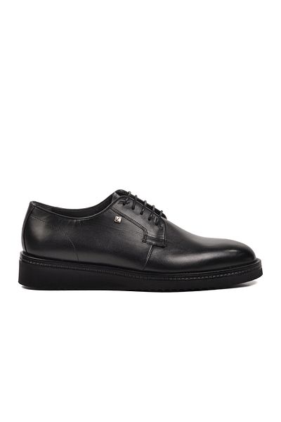 Fosco 2980 Black Genuine Leather Men's Casual Shoes