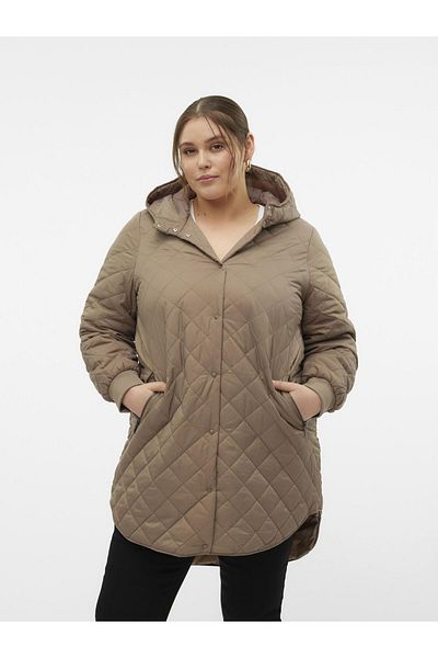 Veromoda Curve Mantel VMHAYLE HOOD 3/4 JACKET CUR EXC
