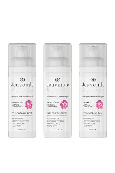 Jeuvenile Anti-Aging Wrinkle-Counteracting Renewing Cream (Awarded 25 Years of Innovation in Europe) Pack of 3