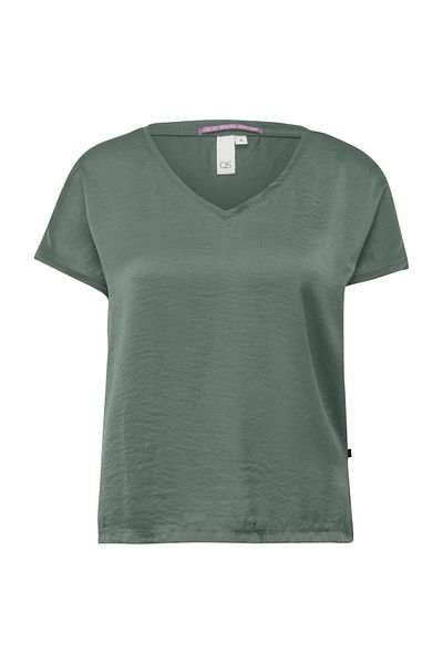 QS by s.Oliver V-Neck-Shirt im Materialmix