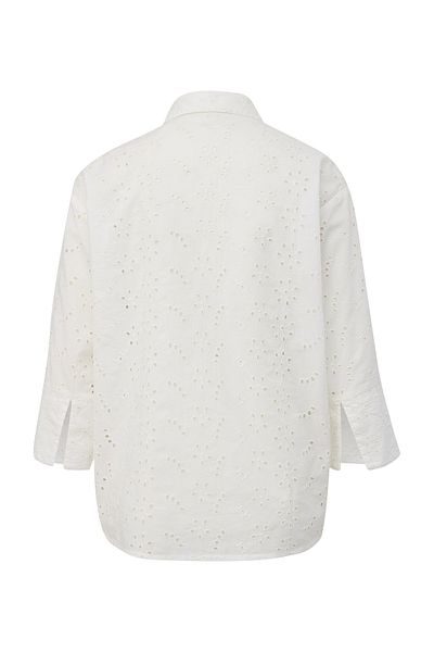 QS by s.Oliver Μπλούζα, χαλαρή εφαρμογή, Lochstickerei, Oversize