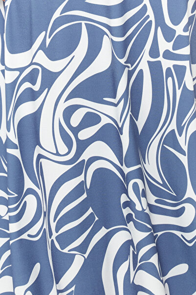 Trendyol Collection Rochie maxi tricotată flexibilă, fără mâneci, cu detalii Indigo TWOSS24EL00788