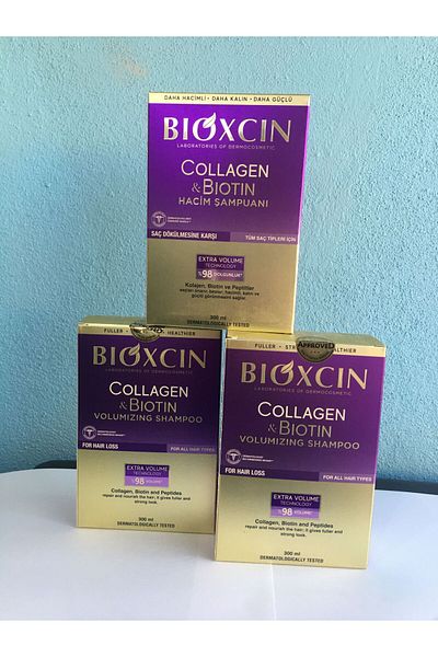 Bioxcin Boxcin Collagen Biotin Volume Shampoo - Set of 3
