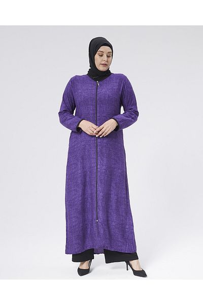 Nehir tekstil Rochie de rugăciune din viscoză cu fermoar de culoare uni