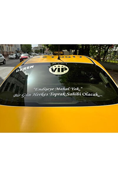 Kurt Reklam Dünyası ARAÇ ARKA CAM YAZISI ENDİŞEYE MAHAL YOK YAZISI 80X18 CM