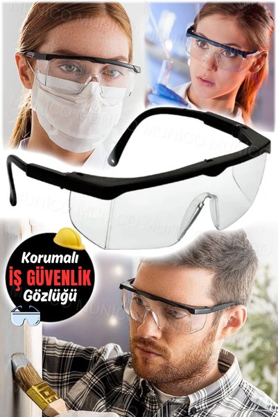 Munico Açık Hava Sporları Çalışma Laboratuvarı Önleme Göz Koruma Gözlükleri Gözlük Havalandırmalı Şeffaf