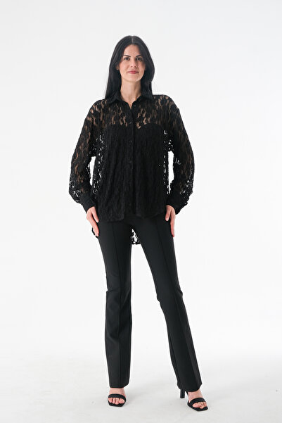 almesta SS24A916-Dantelli Gömlek