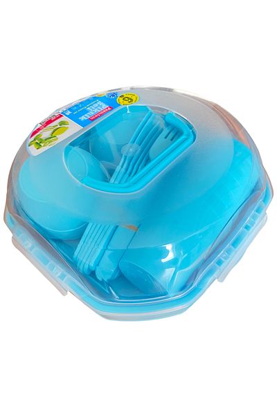 HOLLYHOME 38 Piece Elegant Picnic Set for 6 People with Bowl and Bag