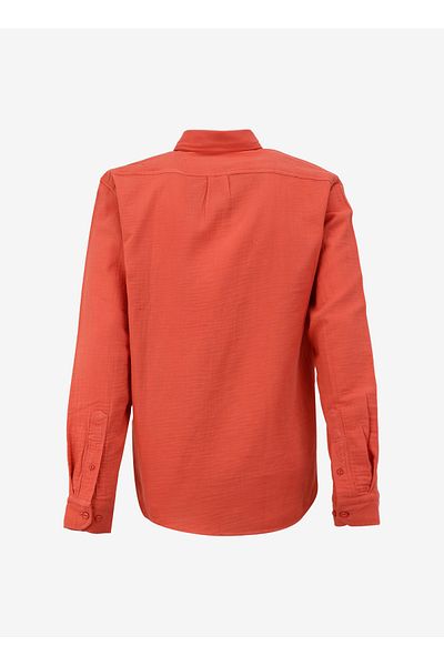 Lee Locker sitzendes, weit geschnittenes orangefarbenes Hemd aus 100 % Baumwolle