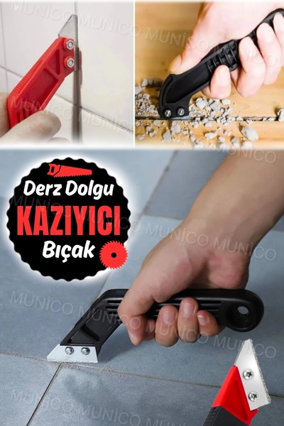 Munico Çelik Duvar Kağıdı Boya Kazıyıcı Yerden Tasarruflu Duvar Derzi Toz Sökücü Fayans Derz Temizleyici