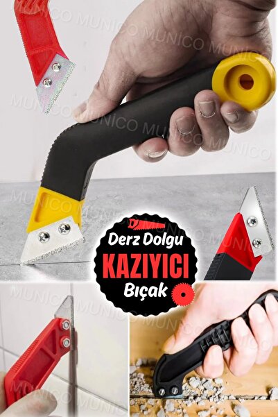 Munico Çelik Duvar Kağıdı Boya Kazıyıcı Yerden Tasarruflu Duvar Derzi Toz Sökücü Fayans Derz Temizleyici