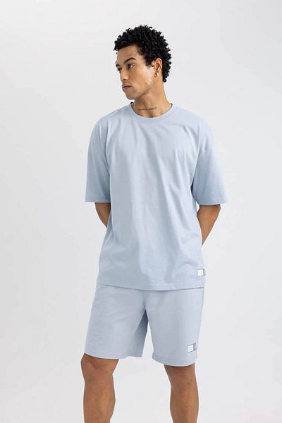 DeFacto Ανδρικό T-Shirt Μπλε A1624AX/BE523