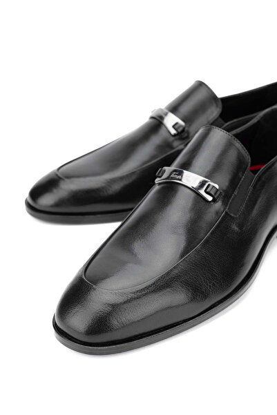 Tamer Tanca Черни мъжки мокасини от естествена кожа