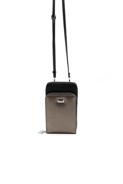 Silver Polo Silver & Polo Platinum - Black Sp1011 Women's Strap Wallet