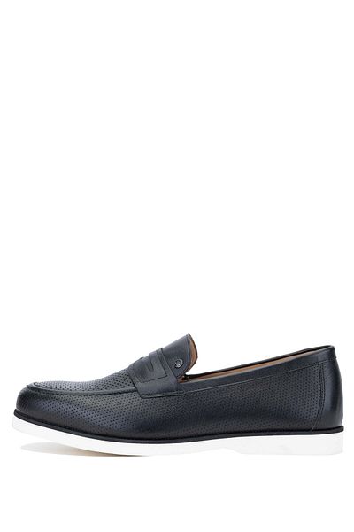 Tamer Tanca Genuine Leather Black Men's Loafer Shoes
