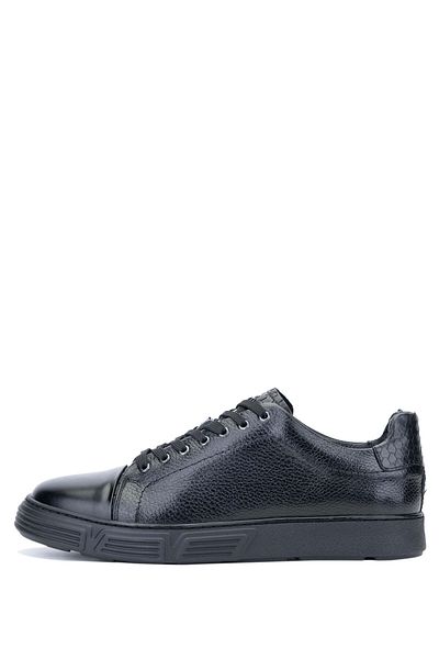Tamer Tanca Genuine Leather Men's Black Sneakers - Sports Shoes