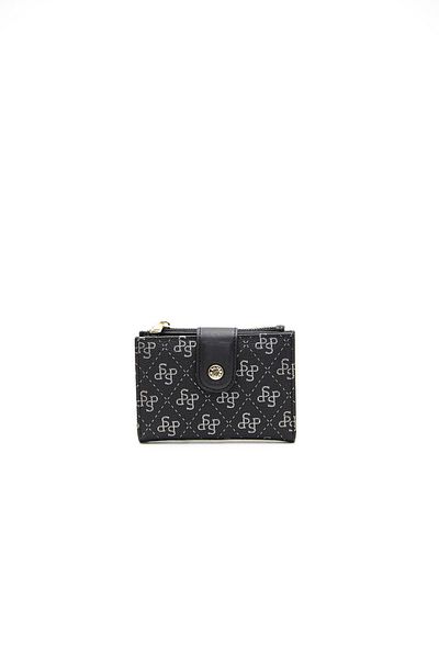 Silver Polo Silver & Polo Black Platinum - Black Sp1107 Women's Wallet & Card Holder