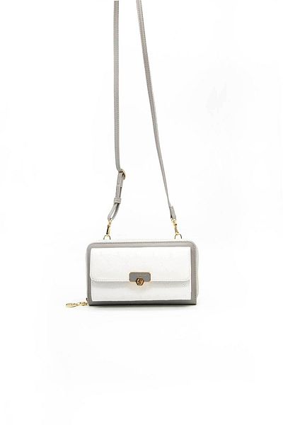 Silver Polo Silver & Polo White - Gray Sp921 Women's Strap Wallet