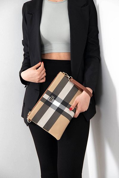 Silver Polo Taba Sp1034 - Ασημί Μπεζ Γυναικείο Clutch και Clutch