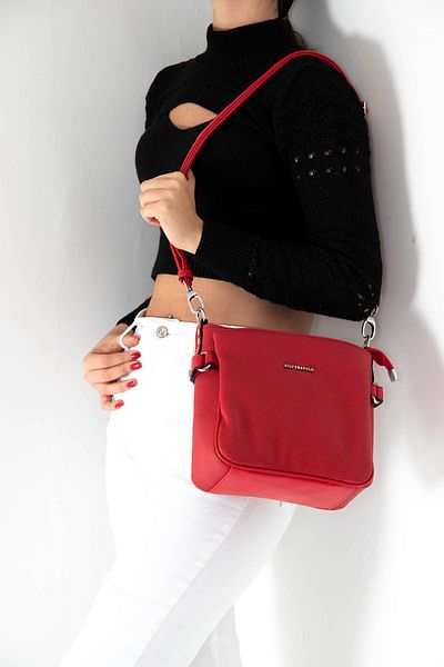 Silver Polo Silver & Polo Red - Geantă roșie Sp884 pentru femei