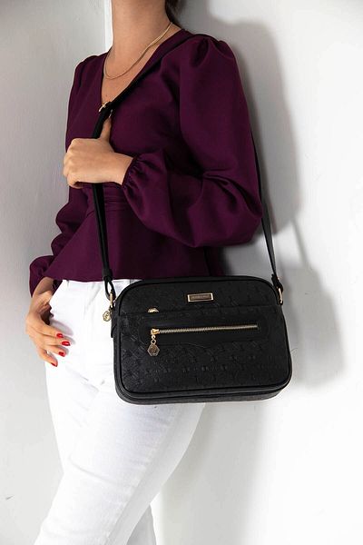 Silver Polo Silver & Polo Black - Black Sp491 Geantă crossbody pentru femei