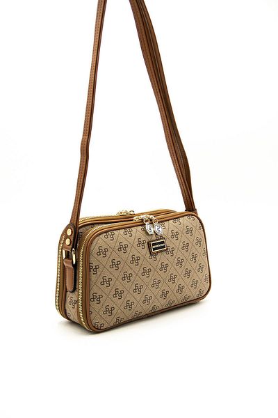 Silver Polo Silver & Polo Bej închis - Geantă de damă Sp899 Tan