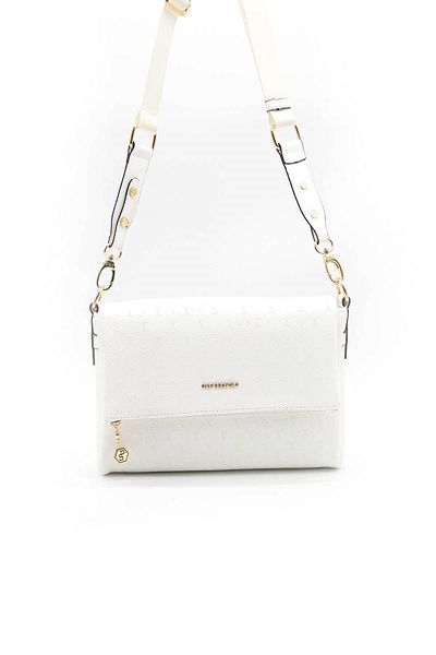 Silver Polo Silver & Polo White - White Sp963 Geantă crossbody pentru femei