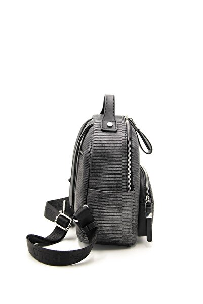 Silver Polo Γυναικείο σακίδιο πλάτης Silver & Polo M.silver - Black Sp1130