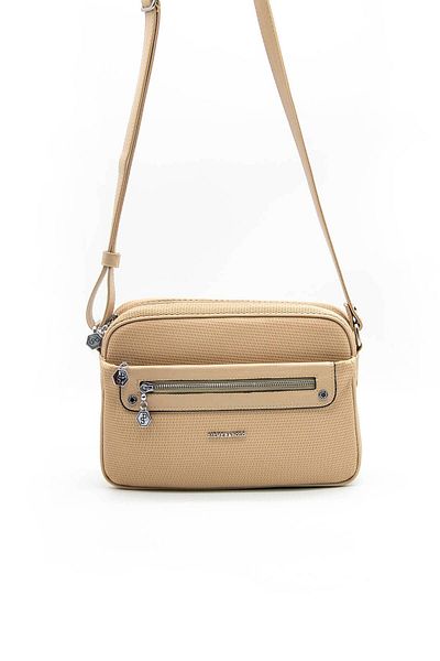Silver Polo Nut Sp753 - Geantă Crossbody pentru femei, argintiu și Nut Polo