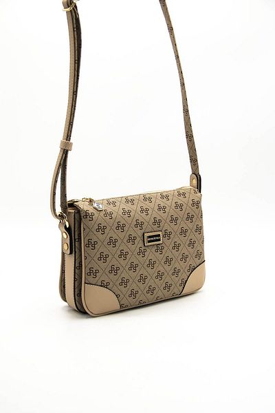 Silver Polo Silver & Polo Dark Beige - Geantă de damă Skin Sp784