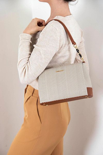 Silver Polo Silver & Polo Beige - Geantă de damă Tan Sp910