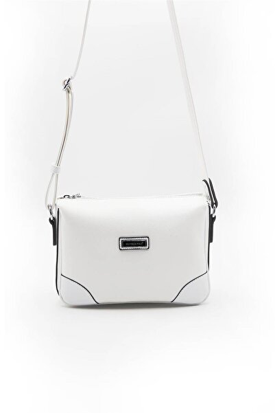 Silver Polo Silver & Polo White - Geantă de damă Sp784 albă