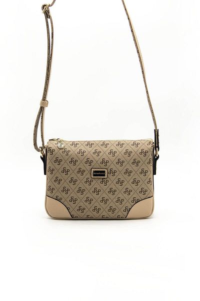 Silver Polo Silver & Polo Dark Beige - Geantă de damă Skin Sp784