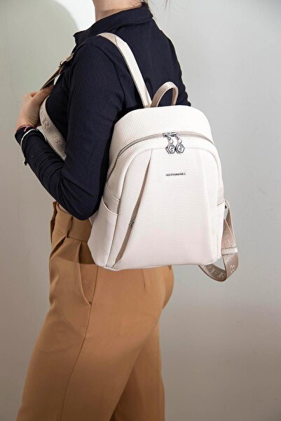 Silver Polo Σακίδιο πλάτης - Μπεζ - Ψεύτικο δέρμα