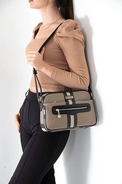 Silver Polo Geantă de damă Silver & Polo Brown - Negru Sp491