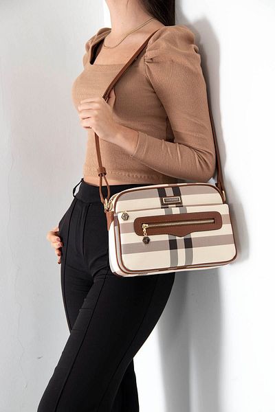 Silver Polo Silver & Polo Cream - Geantă de damă Tan Sp491